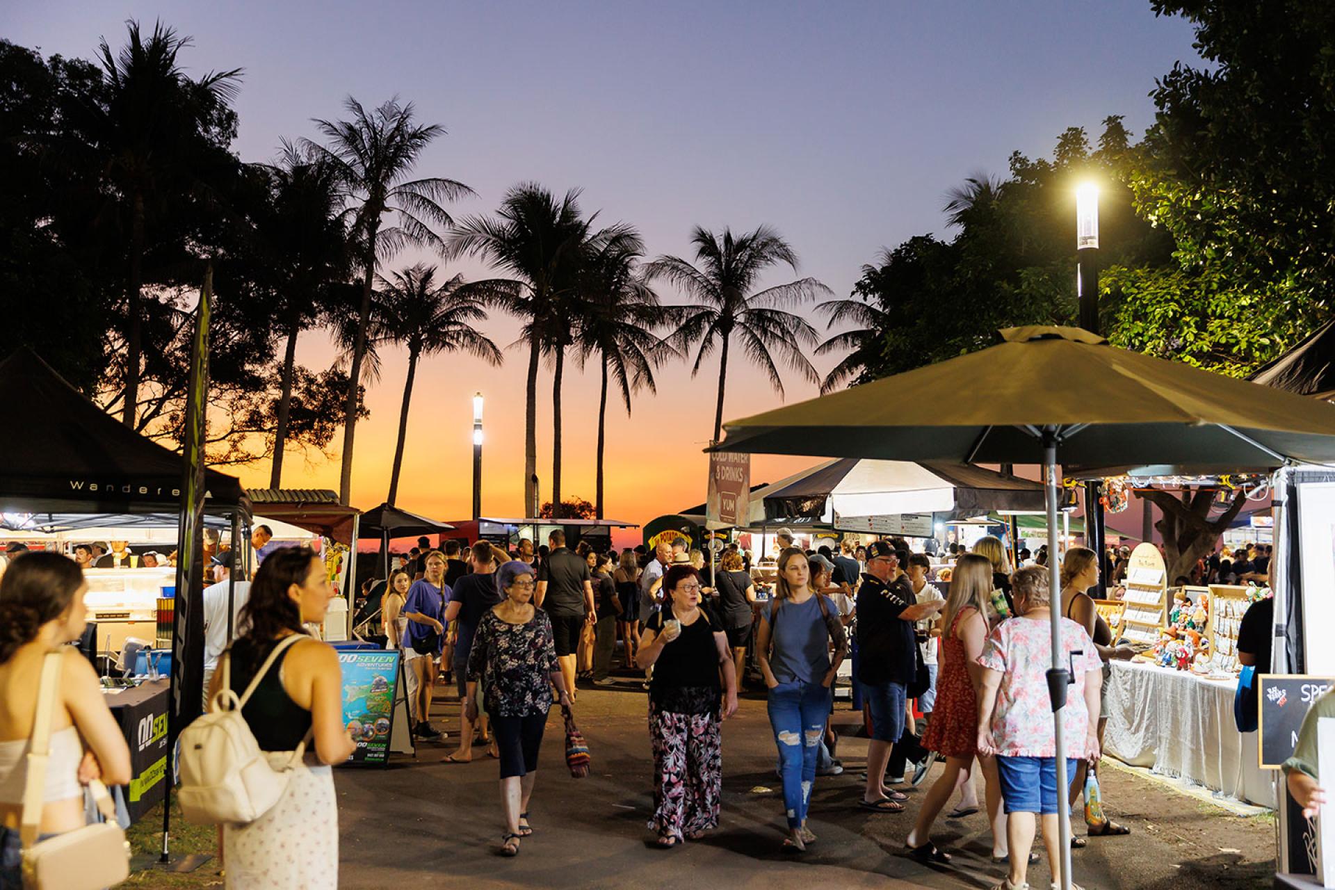 SHUFFLE provides light, CCTV, loudspeakers and WIFI for Mindil Market, enhancing the visitor experience